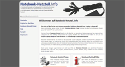 Desktop Screenshot of notebook-netzteil.info